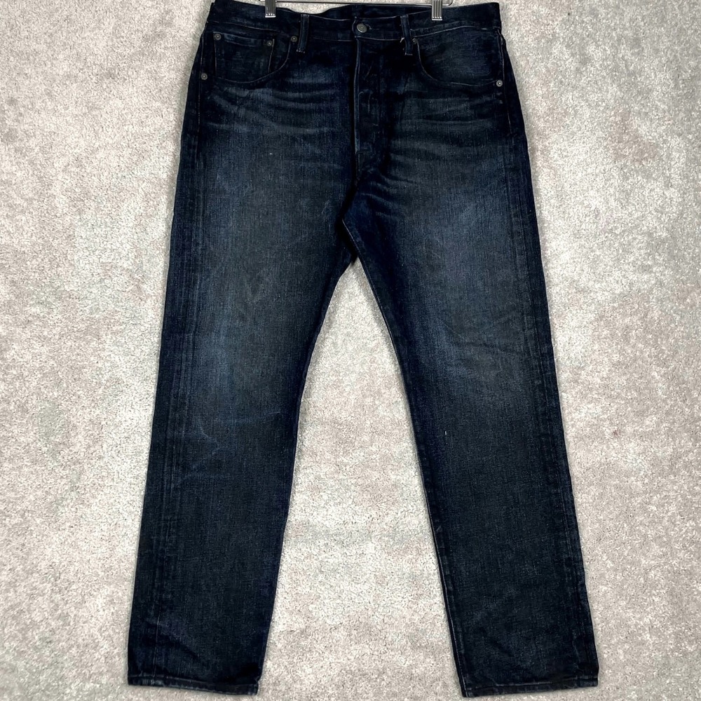 Levi's 501 CT Jeans Mens 34x30 (34x28) Dark Wash Custom Tapered Button Fly Denim